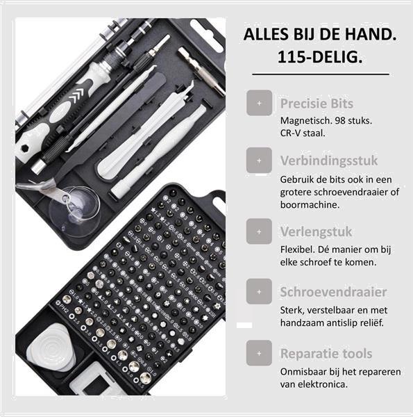 Grote foto torx schroevendraaiers 115in1 een set in box doe het zelf en verbouw handgereedschap