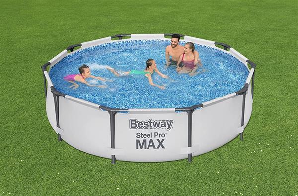 Grote foto bestway steel pro max frame zwembad 305x76 cm met filter witgoed en apparatuur koffiemachines en espresso apparaten