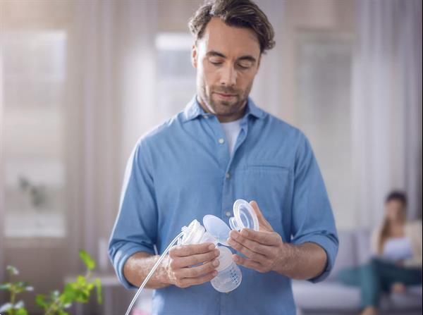 Grote foto philips avent elektrische borstkolf dubbel premium scf39 kinderen en baby dekens en slaapzakjes