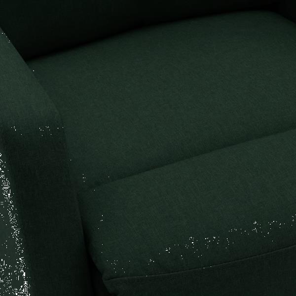 Grote foto vidaxl fauteuil inclinable sur pied vert fonc tissu huis en inrichting stoelen