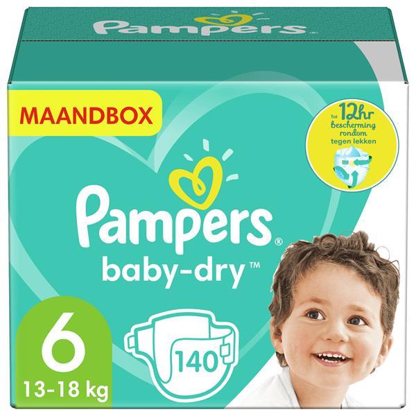 Grote foto pampers baby dry maat 6 maandbox 140 luiers kinderen en baby dekens en slaapzakjes