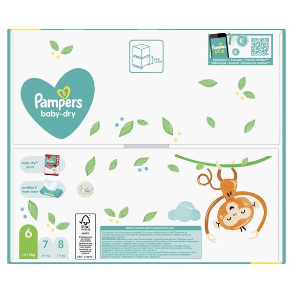 Grote foto pampers baby dry maat 6 maandbox 140 luiers kinderen en baby dekens en slaapzakjes