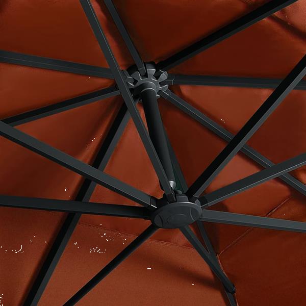 Grote foto vidaxl parasol d port avec lumi res led terre cuite 400x300 tuin en terras overige tuin en terras