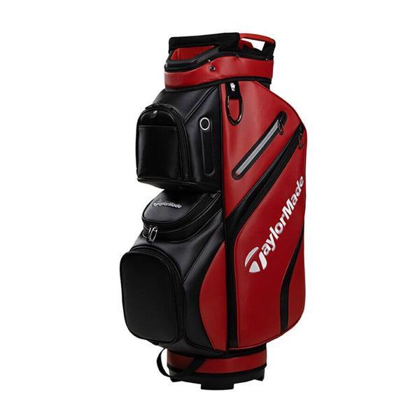 Grote foto taylormade tm22 deluxe cartbag driver red black sport en fitness golf