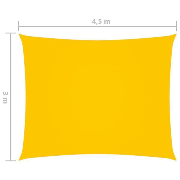 Grote foto vidaxl zonnescherm rechthoekig 3x4 5 m oxford stof geel tuin en terras overige tuin en terras