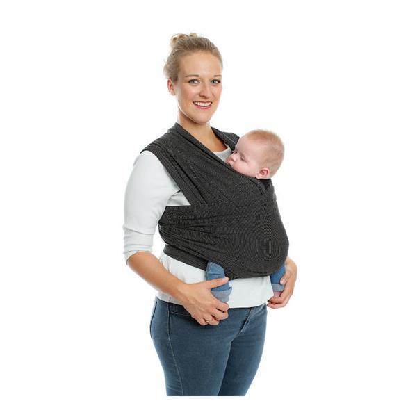 Grote foto babylonia draagdoek tricot slen design black stipple kinderen en baby overige babyartikelen