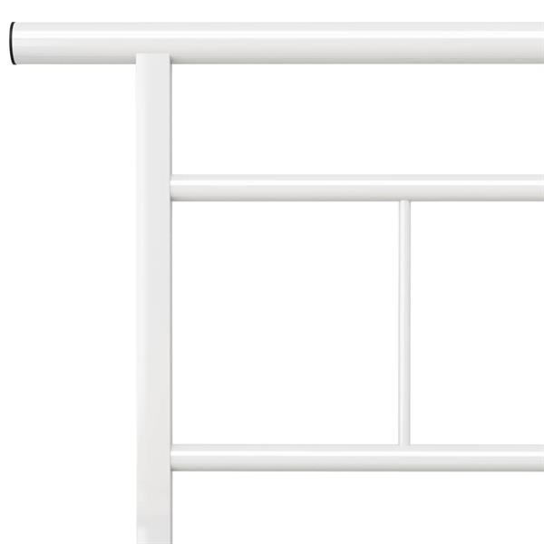 Grote foto vidaxl cadre de lit blanc m tal 180x200 cm huis en inrichting bedden