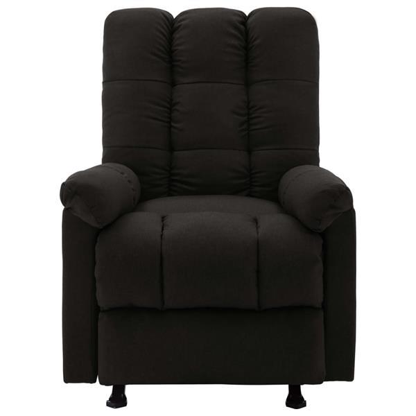 Grote foto vidaxl fauteuil de massage inclinable noir tissu huis en inrichting stoelen