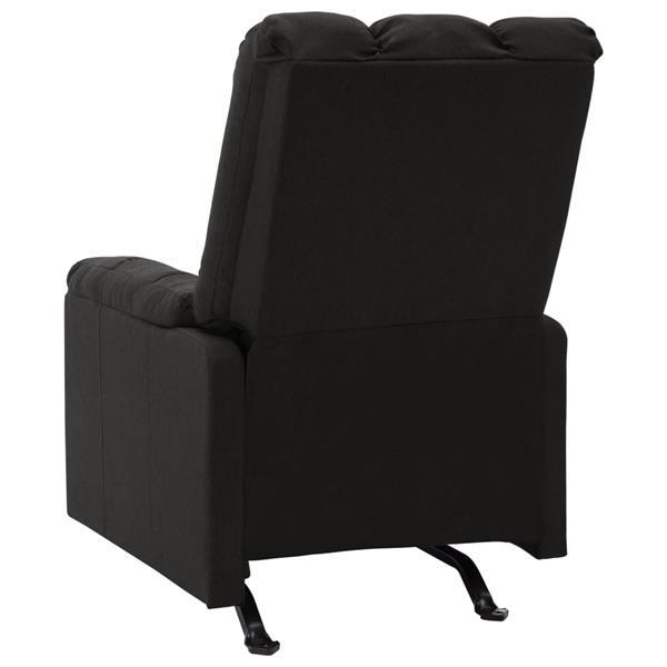 Grote foto vidaxl fauteuil de massage inclinable noir tissu huis en inrichting stoelen
