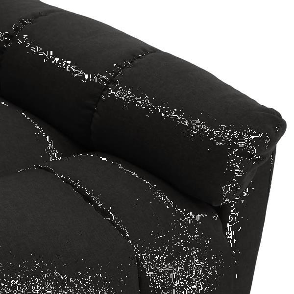 Grote foto vidaxl fauteuil de massage inclinable noir tissu huis en inrichting stoelen