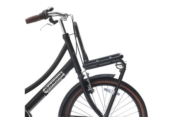 Grote foto popal daily dutch basic meisjesfiets 22 inch mat zwart 3v fietsen en brommers kinderfietsen