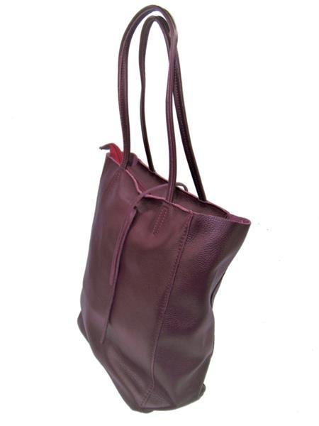 Grote foto bordeaux vera pelle leren shopper sieraden tassen en uiterlijk schoudertassen