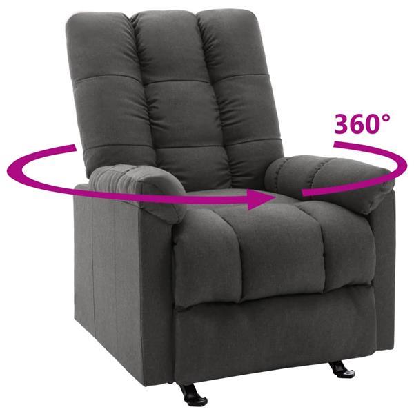 Grote foto vidaxl fauteuil inclinable gris fonc tissu huis en inrichting stoelen