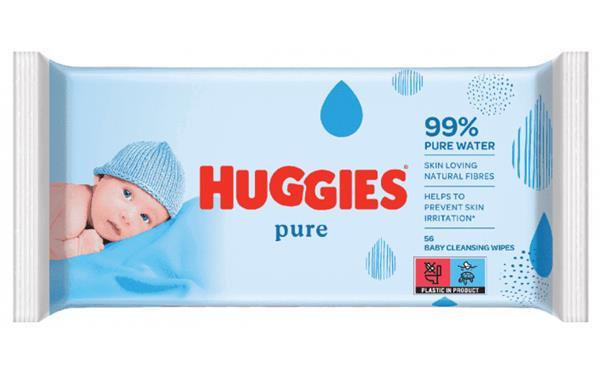 Grote foto huggies pure billendoekjes 56 babydoekjes 1 x 56 kinderen en baby dekens en slaapzakjes