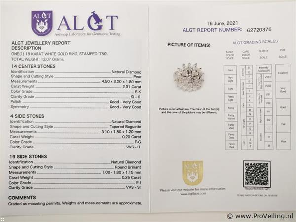 Grote foto online veiling 2.51ct diamond ring sieraden tassen en uiterlijk overige