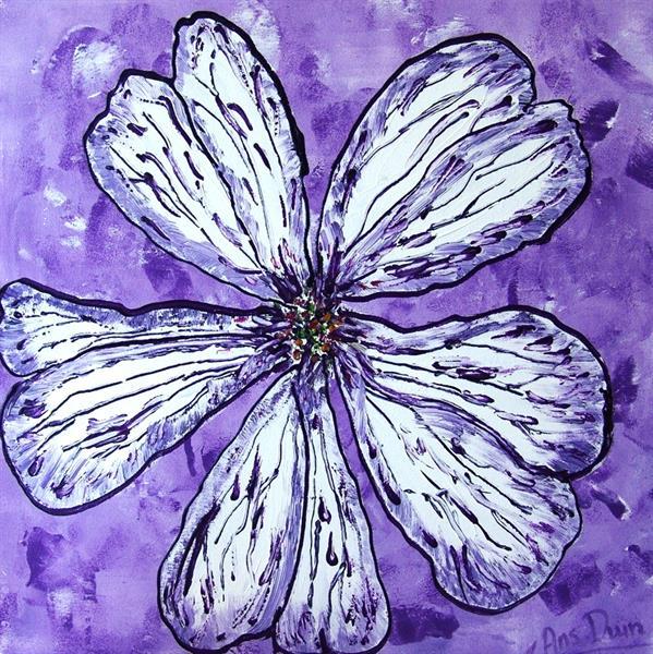 Grote foto white in purple antiek en kunst woonaccessoires