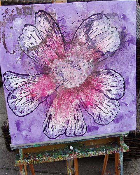 Grote foto white in purple antiek en kunst woonaccessoires