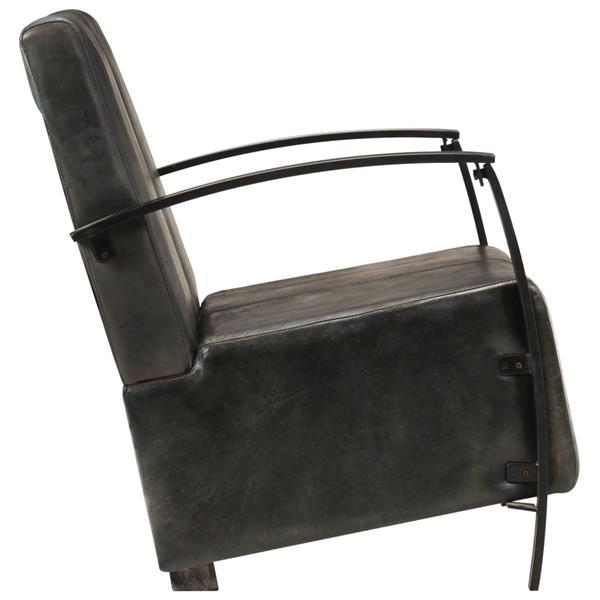Grote foto vidaxl canap 2 places gris cuir v ritable huis en inrichting stoelen