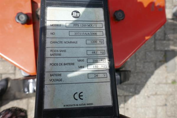 Grote foto vs 20786 elektrische stapelaar bt 3700mm freelift doe het zelf en verbouw hefwerktuigen