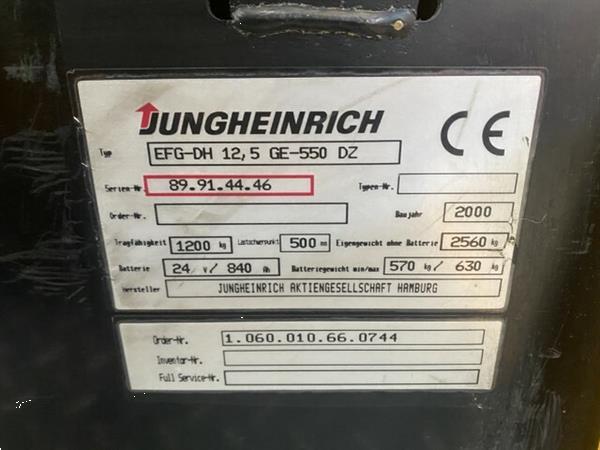 Grote foto 2000 jungheinrich efg dh12 5 elektrische heftruck triplex mast 1200kg zeer compact agrarisch heftrucks