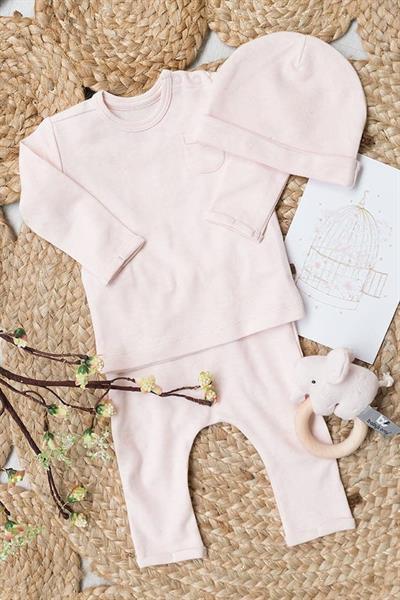 Grote foto baby mutsje melange classic roze baby only kinderen en baby overige