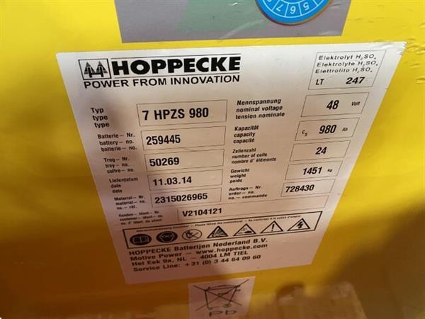 Grote foto 2014 hoppecke tractiebatterij heftruck batterij 48v 980ah heftruckaccu doe het zelf en verbouw onderdelen en accessoires
