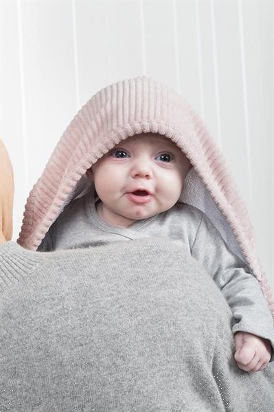 Grote foto badcape baby sense kiezelgrijs 75x85cm baby only kinderen en baby dekens en slaapzakjes