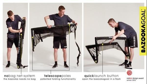 Grote foto bazooka straat goal 120cm x75cm x 75cm zeer snel op te zett sport en fitness voetbal