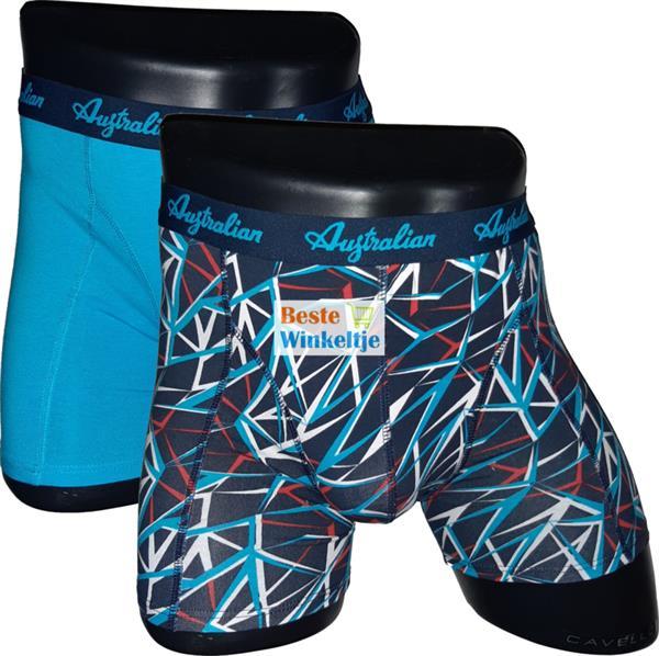 Grote foto australian heren print blauw xl maat 54 kleding heren ondergoed