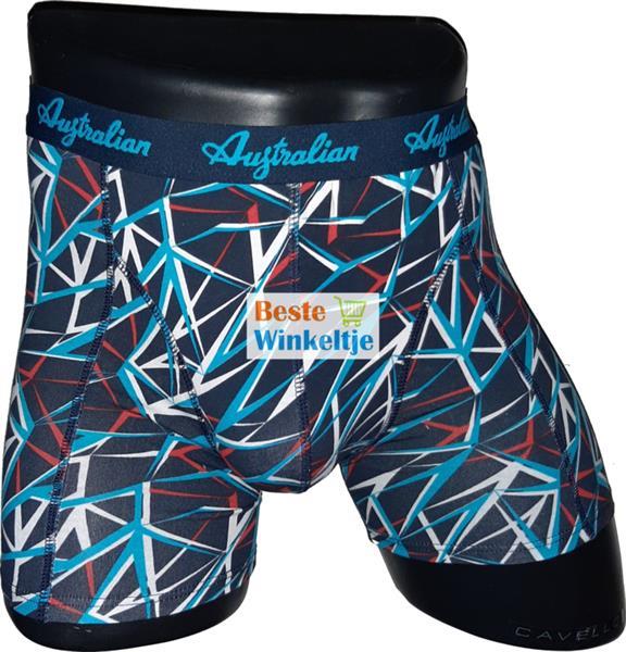 Grote foto australian heren print blauw xl maat 54 kleding heren ondergoed