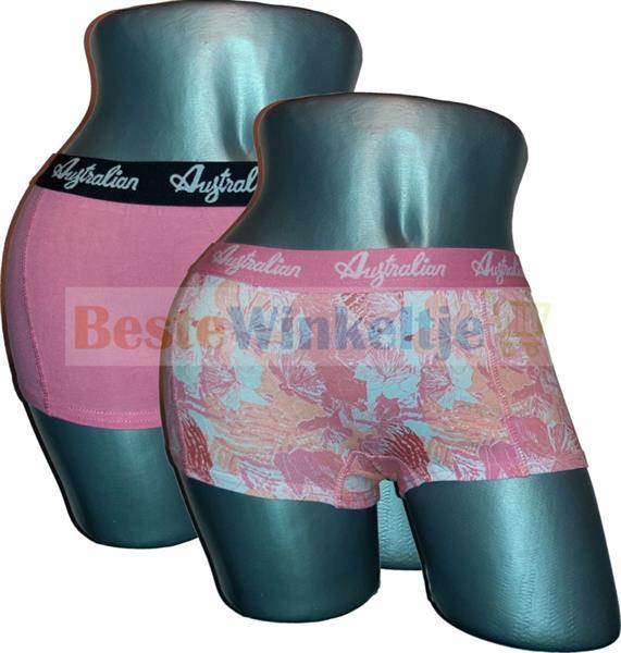 Grote foto australian dames bloemen wit roze xl kleding heren ondergoed