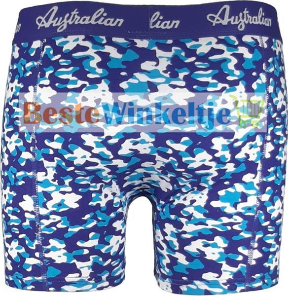 Grote foto australian heren boxers camouflage blue xxl maat 56 kleding heren ondergoed