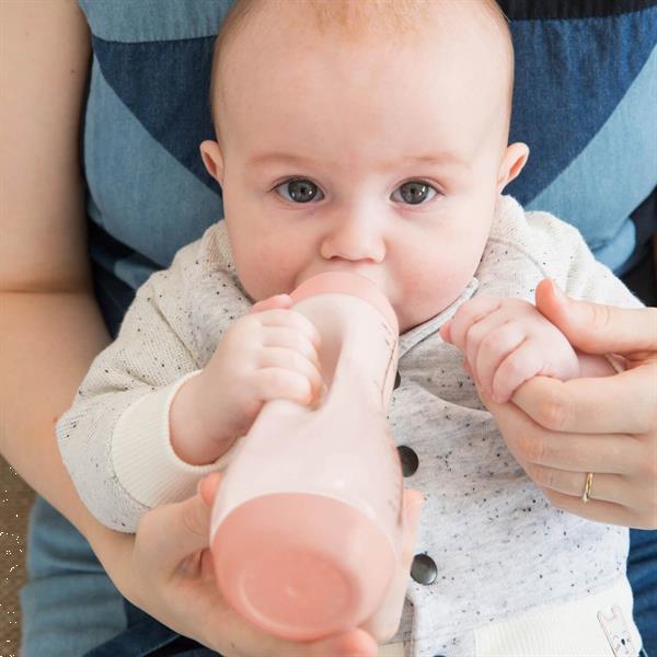 Grote foto difrax handgreep babyfles roze 240ml beauty en gezondheid baby en peuter verzorging