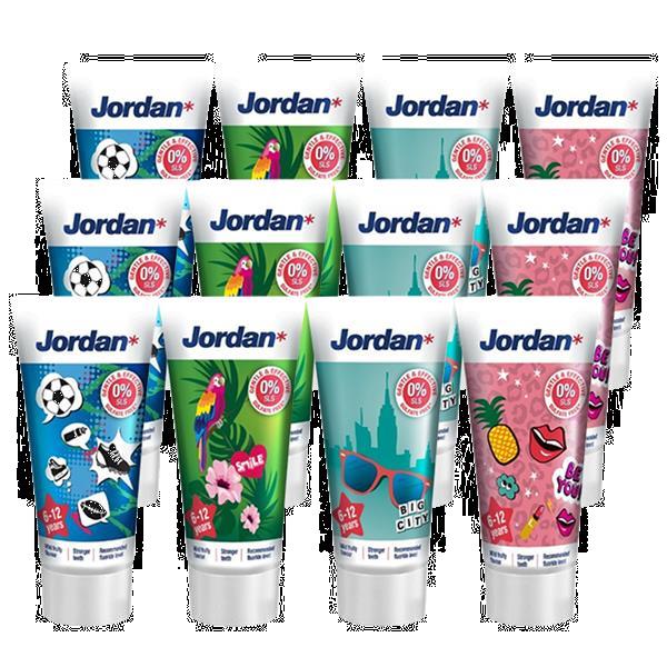 Grote foto jordan kids tandpasta 6 12 jaar milde fruitsmaak 3x50m kinderen en baby dekens en slaapzakjes