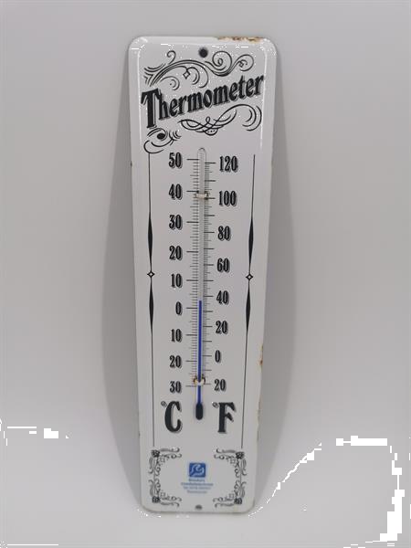 Grote foto emaille thermometer antiek en kunst curiosa en brocante