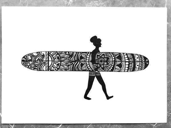 Grote foto postkaart surfergirl verzamelen overige verzamelingen