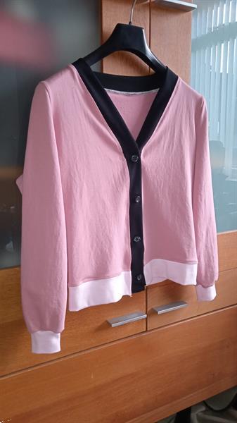 Grote foto vest van roze katoen stretch kleding dames truien en vesten