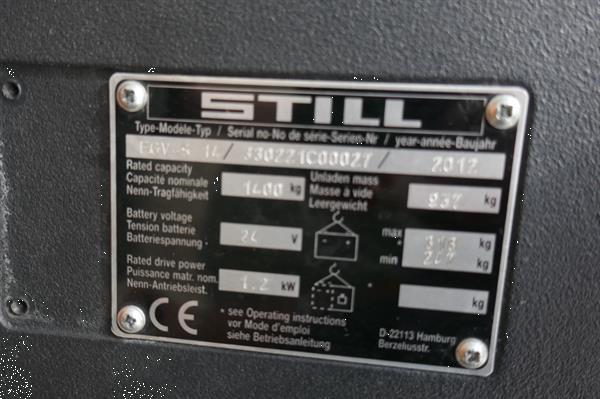 Grote foto vs 20837 elektrische stapelaar still egvs14 3660mm 1015uu doe het zelf en verbouw hefwerktuigen