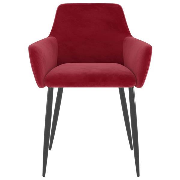 Grote foto vidaxl chaises de salle manger 6 pcs rouge bordeaux velour huis en inrichting stoelen