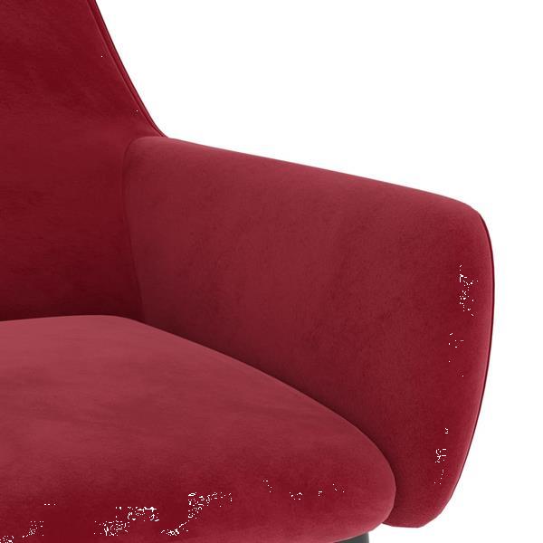 Grote foto vidaxl chaises de salle manger 6 pcs rouge bordeaux velour huis en inrichting stoelen