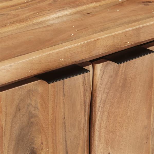 Grote foto vidaxl buffet 60x36x76 cm bois d acacia solide avec bord nat huis en inrichting overige