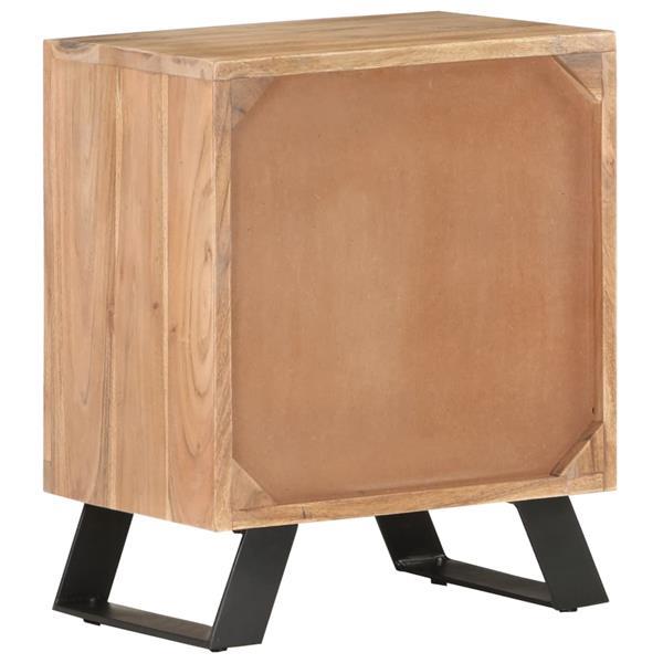 Grote foto vidaxl table de chevet 40x30x50 cm bois d acacia avec bord n huis en inrichting complete slaapkamers