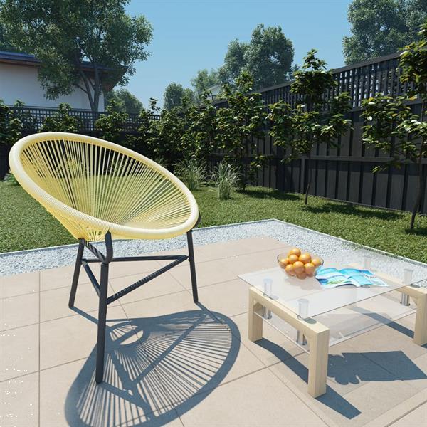 Grote foto vidaxl chaise de jardin acapulco r sine tress e beige tuin en terras tuinmeubelen
