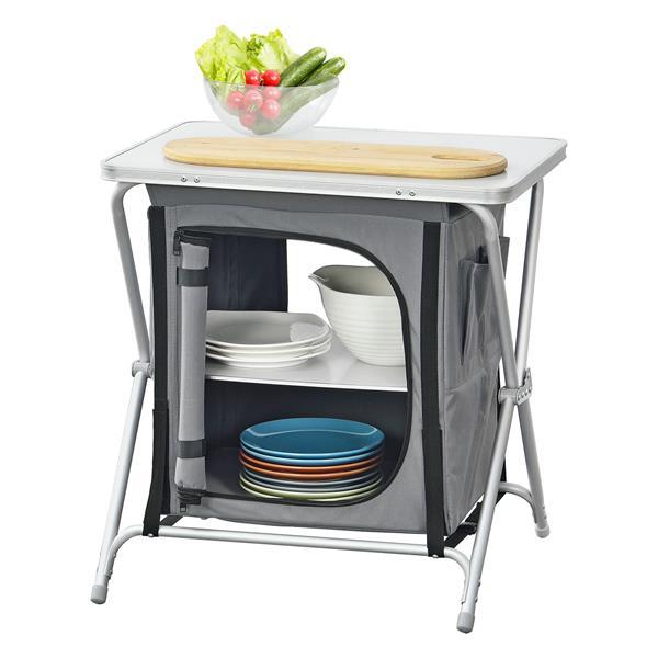 Grote foto campingkast opvouwbaar 64x60x45 cm donkergrijs caravans en kamperen caravan accessoires