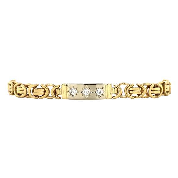 Grote foto gouden armband met platte koningsschakel 20.5 cm 14 krt 24 sieraden tassen en uiterlijk armbanden voor haar
