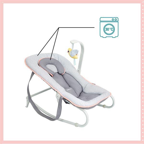 Grote foto stoel graphik peach babymoov kinderen en baby wipstoeltjes