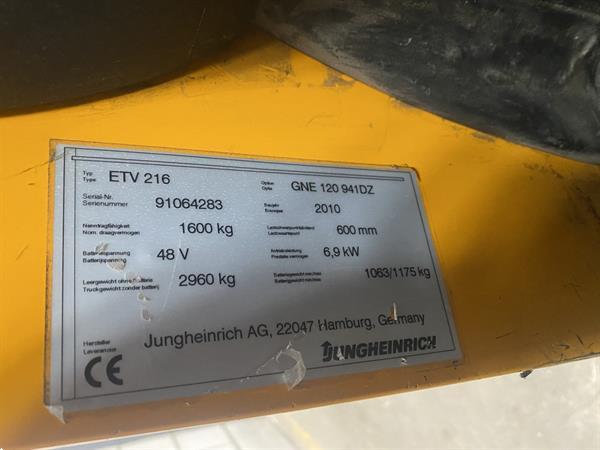 Grote foto 2010 jungheinrich etv216 reachtruck 942cm 1600kg batterij 2018 gekeurd doe het zelf en verbouw hefwerktuigen