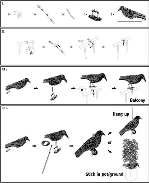 Grote foto vogelverschrikker duivenverjager kraai raaf dieren en toebehoren overige