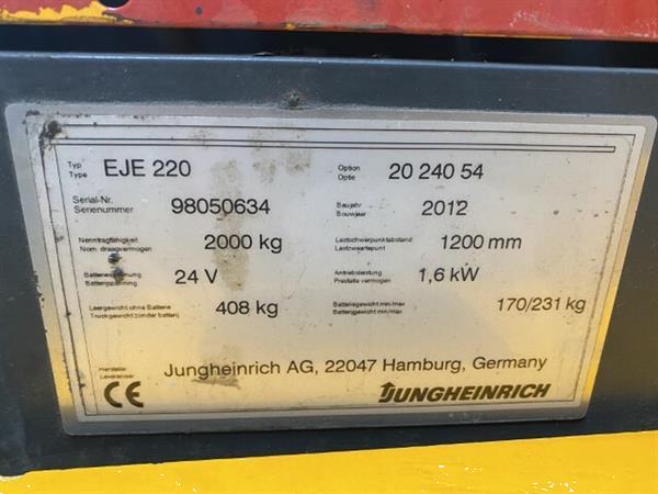 Grote foto 2012 jungheinrich eje220 elektrische palletwagen 240cm vorken 2000kg doe het zelf en verbouw hefwerktuigen