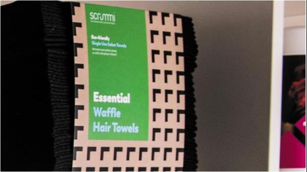 Grote foto scrummi essential waffle black hair towels 80x40cm 700 stuks beauty en gezondheid lichaamsverzorging